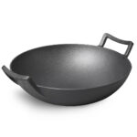 32cm Cast Iron Wok FryPan Fry Pan with Double Handle