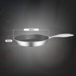 Stainless Steel Fry Pan 24cm Frying Pan Induction FryPan Non Stick Interior