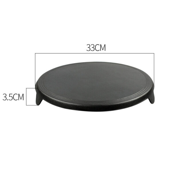 2X 33CM Reversible Round Cast Iron Induction Crepes Pan Baking Cookie Pancake Pizza Bakeware