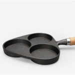 2X 3 Mold Cast Iron Breakfast Fried Egg Pancake Omelette Fry Pan