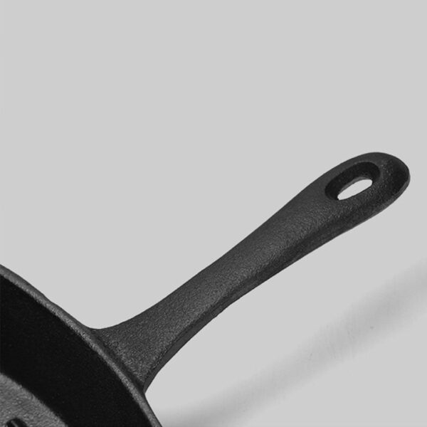 26cm Square Ribbed Cast Iron Frying Pan Skillet Steak Sizzle Platter with Handle