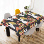 Japanese Crane Pattern Tablecloth - Vilavase