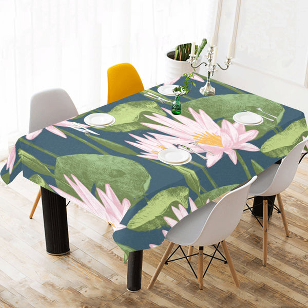 Lotus Waterlily Pattern background Tablecloth - Vilavase
