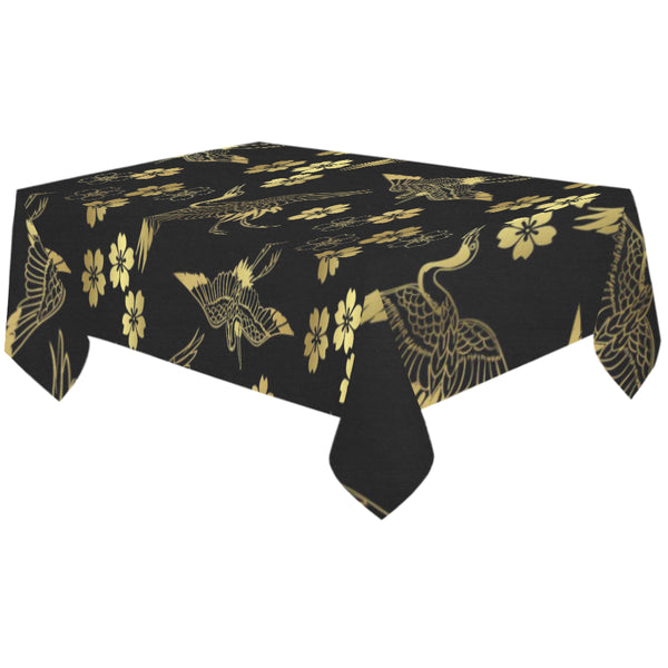 Gold Japanese Theme Pattern Tablecloth - Vilavase