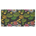 Lotus Waterlily Flower Pattern Background Tablecloth - Vilavase