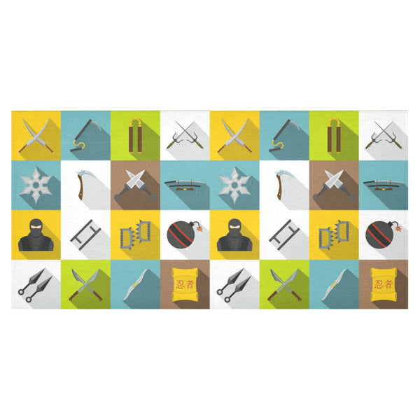 Ninja Weapon Set Pattern Tablecloth - Vilavase