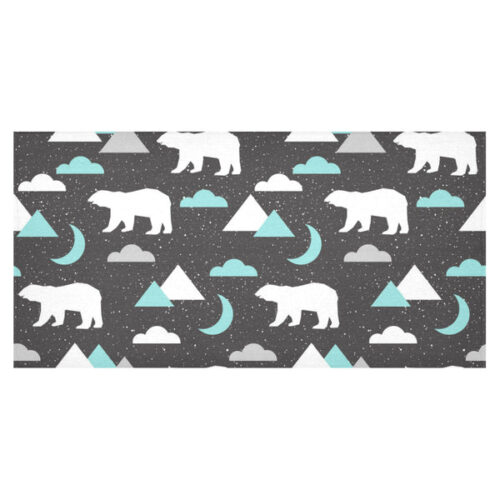 Polar Bear Moon Pattern Tablecloth - Vilavase