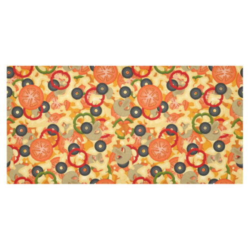 Pizza Texture Pattern Tablecloth - Vilavase
