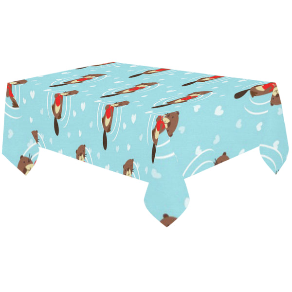 Otter Heart Pattern Tablecloth - Vilavase