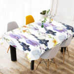 Orchid Pattern Background Tablecloth - Vilavase