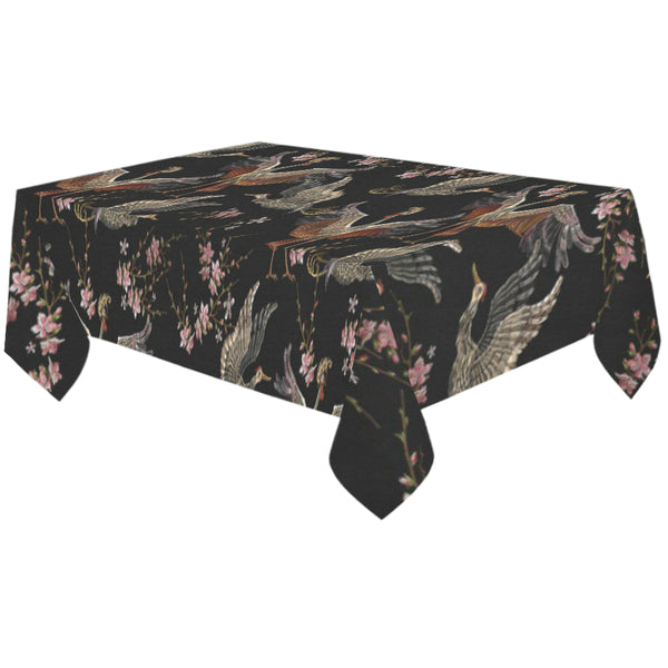 Japanese Crane Pattern Background Tablecloth - Vilavase