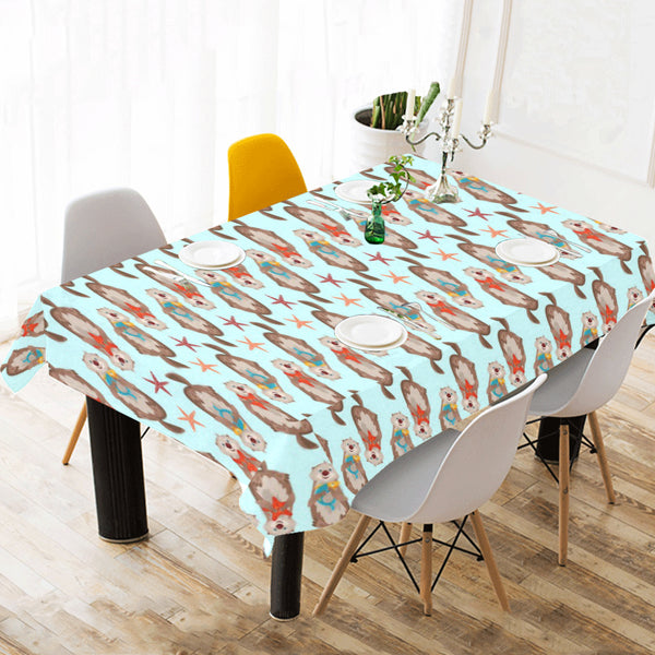 Otter Pattern Background Tablecloth - Vilavase