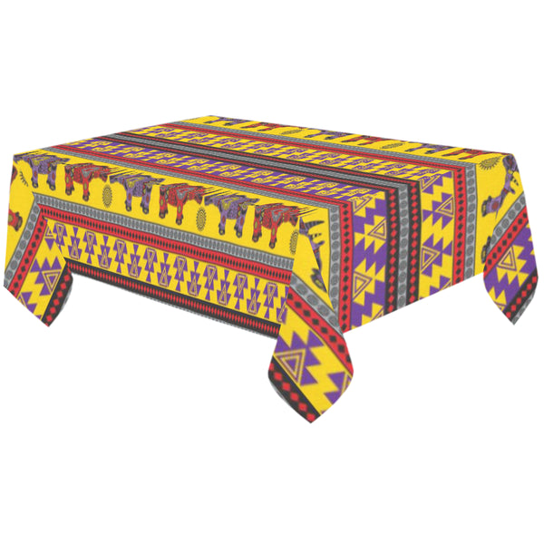 Rhino African Afro Dashiki Adinkra Kente Ethnic Mo Tablecloth - Vilavase