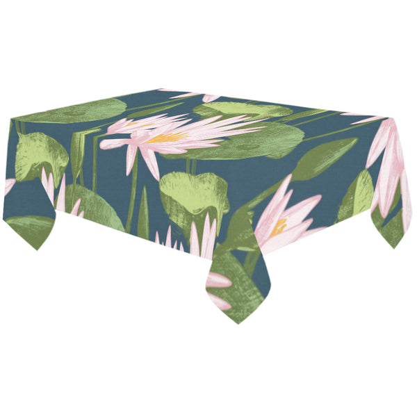 Lotus Waterlily Pattern background Tablecloth - Vilavase
