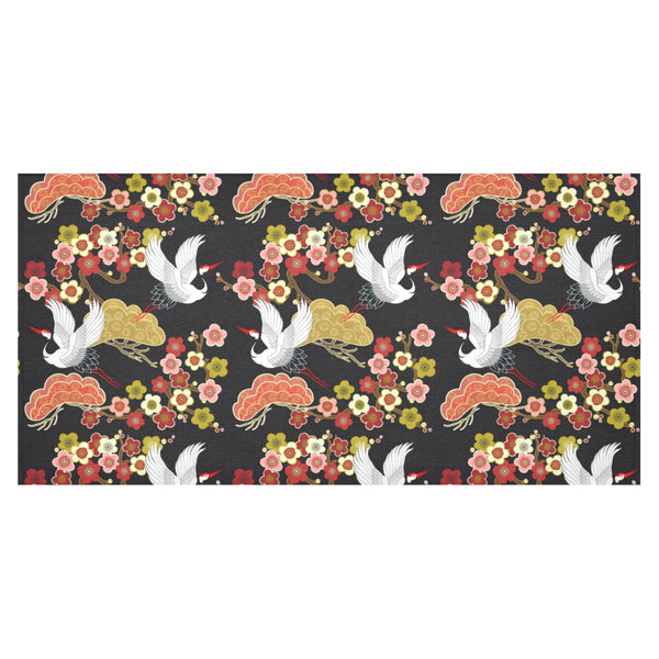 Japanese Crane Pattern Tablecloth - Vilavase