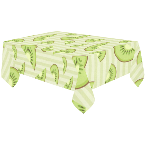 Kiwi Pattern Striped Background Tablecloth - Vilavase