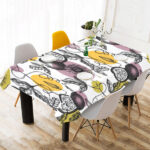 Passion Fruit Pattern Background Tablecloth - Vilavase