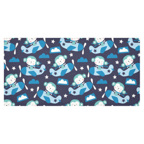 Monkey in Airplane Pattern Tablecloth - Vilavase