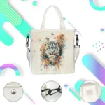 Tiger Print Foldable Tote Bag - Vilavase