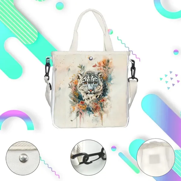 Tiger Print Foldable Tote Bag - Vilavase