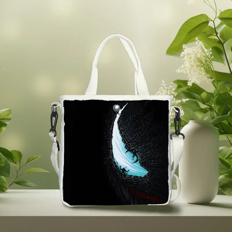 Midnight Glimmer Print Foldable Tote Bag - Vilavase