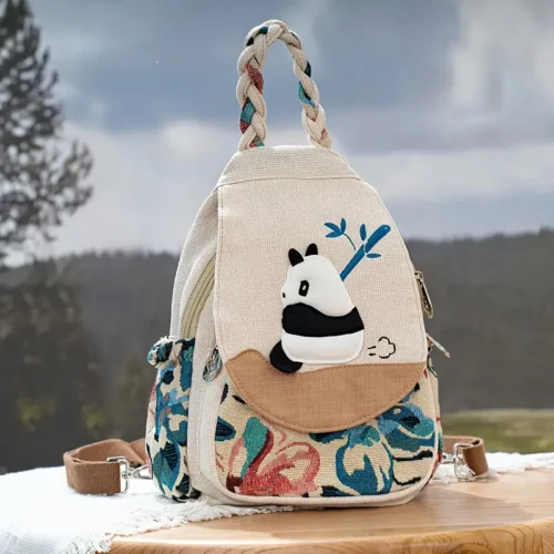 Cute Panda Print Backpack – Fabric Design by Vilavase