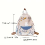 Whimsical Cat & Floral Print Backpack – Fabric Design by Vilavase