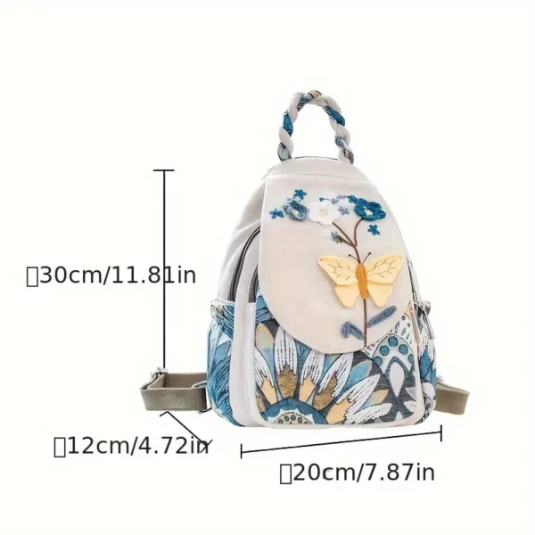 Flower and Butterfly Print Backpack – Fabric Design by Vilavase