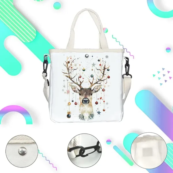 Deer Print Foldable Tote Bag - Vilavase
