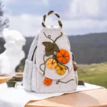 Vintage Pumpkin Print Backpack – Fabric Design by Vilavase
