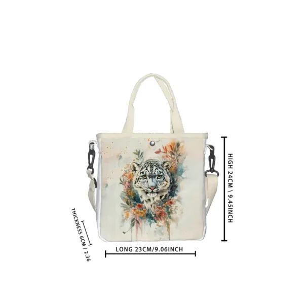 Tiger Print Foldable Tote Bag - Vilavase