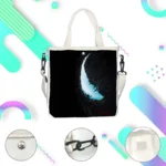 Midnight Glimmer Print Foldable Tote Bag - Vilavase