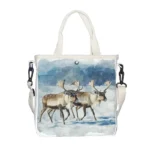 Reindeer Print Foldable Tote Bag - Vilavase