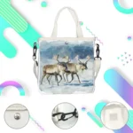 Reindeer Print Foldable Tote Bag - Vilavase