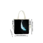 Midnight Glimmer Print Foldable Tote Bag - Vilavase