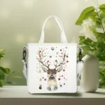 Deer Print Foldable Tote Bag - Vilavase
