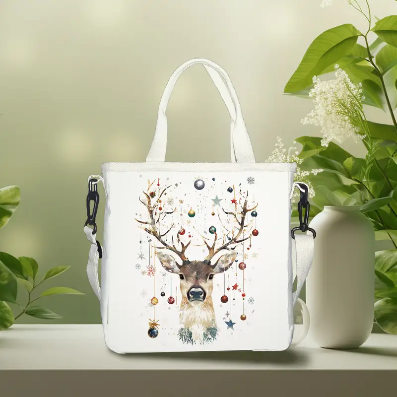 Deer Print Foldable Tote Bag - Vilavase